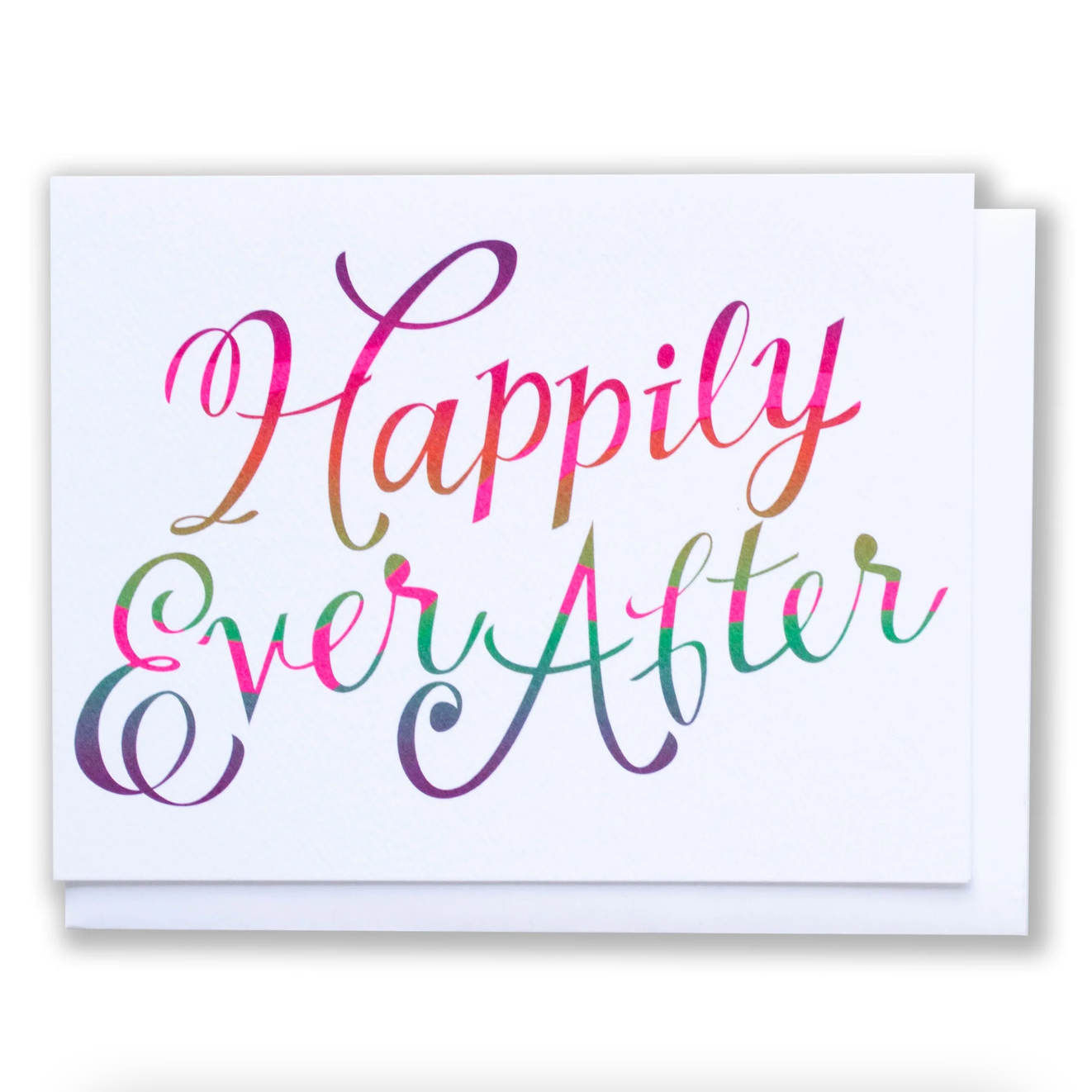 Ever More Cursive Happily Ever After Cursive Note Card | Good Omen